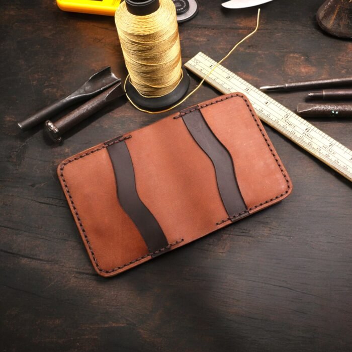 Handmade Cowhide Crazy Horse Leather Bifold Wallet – Vintage Cardholder for Minimalist, Birthday Gift themarkleather