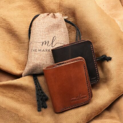 Handmade Cowhide Crazy Horse Leather Bifold Wallet – Vintage Cardholder for Minimalist, Birthday Gift themarkleather