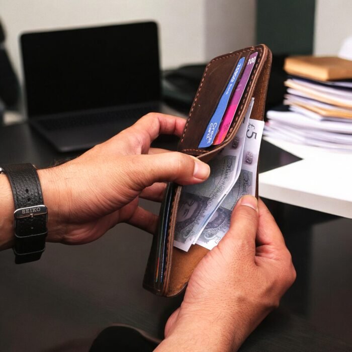 Handmade Leather Bifold Wallet – Slim & Stylish Cardholder for Men & Women themarkleather