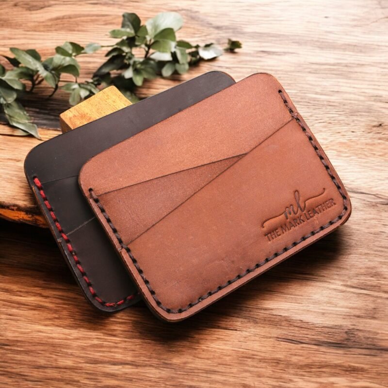 Handmade Slimline Crazy Horse Leather Cardholder Wallet – Minimalist & Stylish Everyday Carry themarkleather.co.uk themarkleather.etsy.com