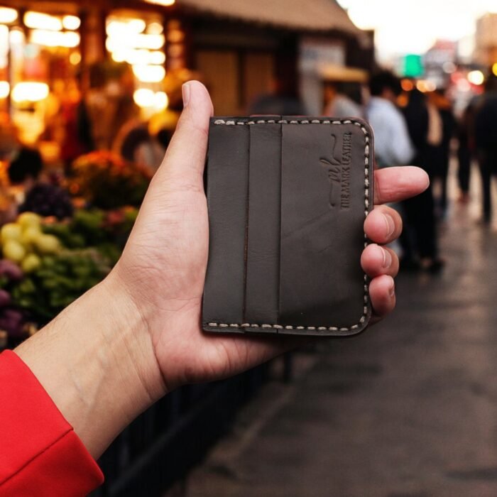 Horizontal Cardholder - Leather Minimalist Front Pocket Wallet, Slim Credit Card Holder Case, Full Grain Leather, Slim Leather Cardholder themarkleather themarkleather.co.uk themarkleather.etsy.com