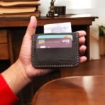Horizontal Cardholder - Leather Minimalist Front Pocket Wallet, Slim Credit Card Holder Case, Full Grain Leather, Slim Leather Cardholder themarkleather themarkleather.co.uk themarkleather.etsy.com