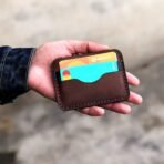 Hand-stitched using durable waxed thread and made from full-grain cowhide leather, this cardholder is perfect for carrying essential cards and a bit of cash without bulk. Ideal for everyday use or as a thoughtful birthday gift for him. themarkleather.co.uk themarkleather.com themarkleather