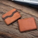 Hand-stitched using durable waxed thread and made from full-grain cowhide leather, this cardholder is perfect for carrying essential cards and a bit of cash without bulk. Ideal for everyday use or as a thoughtful birthday gift for him. themarkleather.co.uk themarkleather.com themarkleather