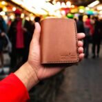 Personalized Bifold Wallet for Men, Crazy Horse Leather Wallet, Handmade Cowhide Card Holder, Slim Brown Leather Purse, Father's Day Gift themarkleather.etsy.com, themarkleather.com, themarkelather.co.uk