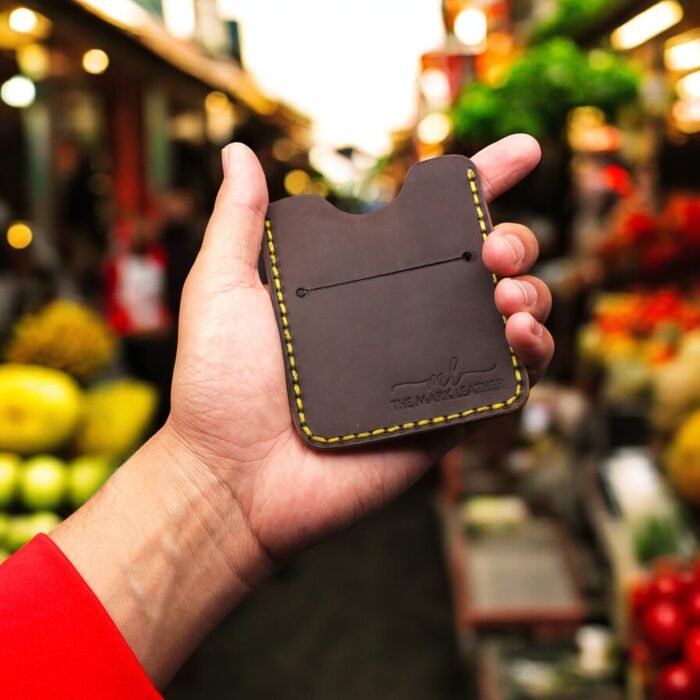 handmade leather wallet, slim cardholder, minimalist wallet, leather card holder, crazy horse leather wallet, cowhide leather purse, bifold leather wallet, men’s leather wallet, pocket wallet for men, everyday carry wallet, personalised leather gift, brown leather wallet, coffee leather wallet, gift for him, birthday gift for men, leather credit card holder, RFID-free wallet, small leather wallet, durable wallet for men, rustic leather cardholder, themarkleather, themarkleather.etsy.com, themarkleather.com, themarkleather.co.uk