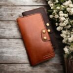 long leather wallet, cowboy wallet, handmade men’s wallet, coat wallet, leather bifold wallet, full grain leather, gift for him, roper wallet, zipped wallet, crazy horse leather, slim wallet, custom leather wallet, vintage men’s purse, men’s leather cardholder, brown leather wallet, themarkleather, themarkleather.com, themarkleather.co.uk, themarkleather.etsy.com