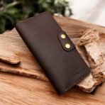 long leather wallet, cowboy wallet, handmade men’s wallet, coat wallet, leather bifold wallet, full grain leather, gift for him, roper wallet, zipped wallet, crazy horse leather, slim wallet, custom leather wallet, vintage men’s purse, men’s leather cardholder, brown leather wallet, themarkleather, themarkleather.com, themarkleather.co.uk, themarkleather.etsy.com