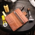 long leather wallet, cowboy wallet, handmade men’s wallet, coat wallet, leather bifold wallet, full grain leather, gift for him, roper wallet, zipped wallet, crazy horse leather, slim wallet, custom leather wallet, vintage men’s purse, men’s leather cardholder, brown leather wallet, themarkleather, themarkleather.com, themarkleather.co.uk, themarkleather.etsy.com